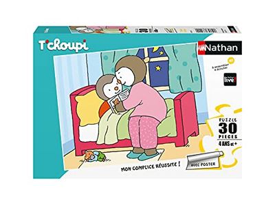 Nathan Puzzle T'choupi Fait Dodo barn, 30 delar