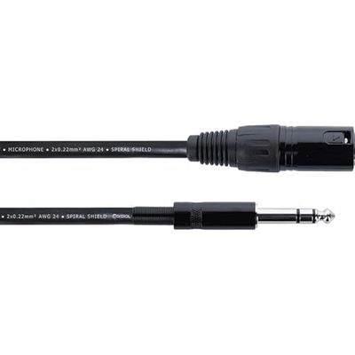 Audiokabel XLR mannelijk/jack stereo - 1 m