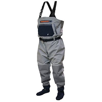 FROGG TOGGS Sierran Versterkte Nylon Ademend Stocking Foot Borst Wader, Klein, Slate/Grijs