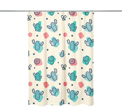 Bonamaison Shower Curtain, Polyester, Multicolor, 150x200