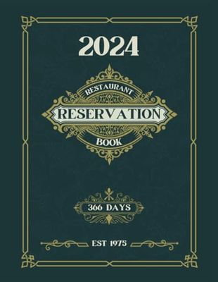 Reservation Book For Restauran: Vintage Cover Hostess Table Reservation Logbook | Full Year Dinner Reservations Book | Daily Customer Tracking