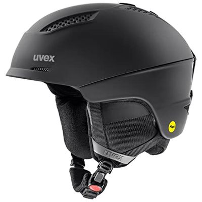 uvex Ultra MIPS - Casque de Ski pour Hommes et Femmes - Système MIPS - Réglage de la Taille Individuel - All Black Matt - 55-59 cm