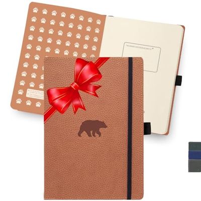 Dingbats* - Wildlife Lined Extra Large A4 Notebook - PU Leather Hardcover Journal for Work, Writing - Pocket, Elastic Closure, Pen Holder, Bookmark