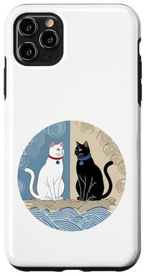 Yin yang gatti specchiati felini ondevano animali asiatici Custodia per iPhone 11 Pro Max