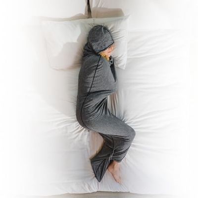 Sleep Pod De originele machinewasbare draagbare deken + gewogen deken alternatief zoals te zien op Shark Tank voor mannen, vrouwen, tieners en kinderen, grijs, Grijs, S