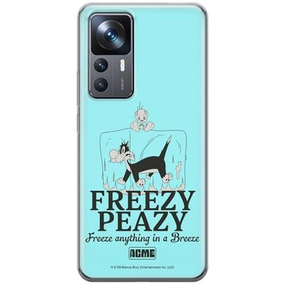 ERT GROUP mobiltelefonfodral för Xiaomi 12T/ 12T pro/ K50 Ultra originalt och officiellt licensierat Looney Tunes mönster Sylvester & Tweety 005, fodral tillverkad av TPU-plast