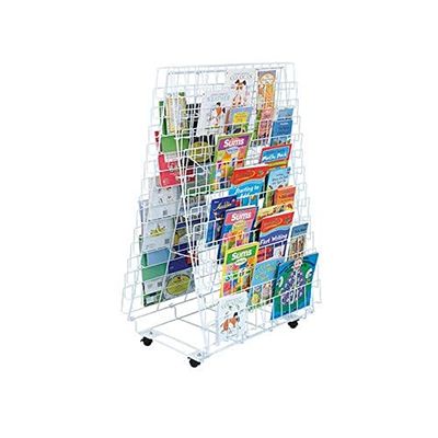 Robo-Toys C1172 Double Sided Mobile Book Rack, 90cm L x 50cm W x 120cm H