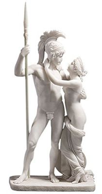 Design Toscano Ares en Aphrodite (Mars en Venus), kunstharsgebonden marmeren figuur