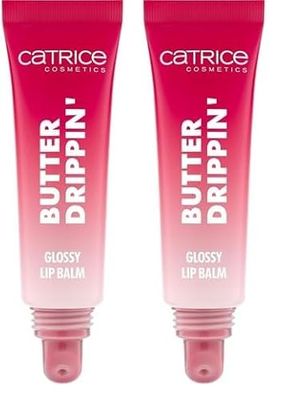 Catrice Cosmetics Butter Drippin’ Balsamo Labbra Lucido, idratante, curativo, lucida, rugiadosa (10 ml) (Confezione da 2)