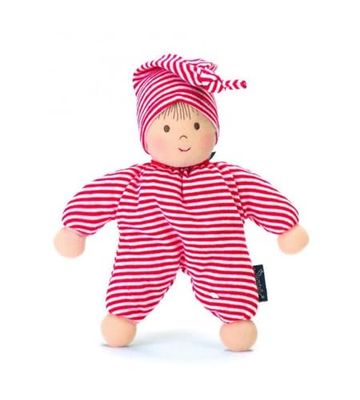 Sterntaler Boneca Heiko, chocalho integrado, idade: a partir de 0 meses, 23 cm, vermelho/branco, cor / modelo sortido
