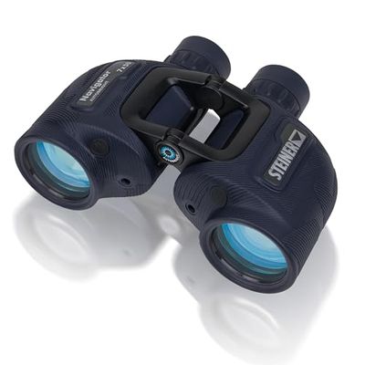 STEINER Binocolo marino Navigator Autobright 7x50 - riduzione dell'abbagliamento dovuto all'acqua e al sole, ottica di qualità tedesca, impermeabile fino a 5 m, per gli appassionati di sport acquatici