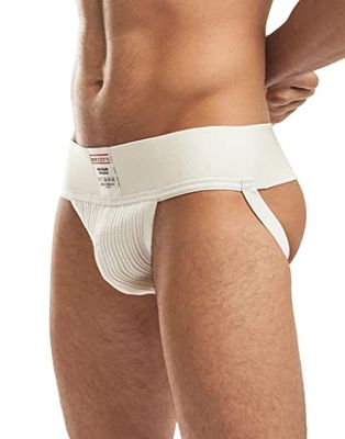 Jack Adams Men's No. 1874 Jockstrap Jock Strap, White, Large