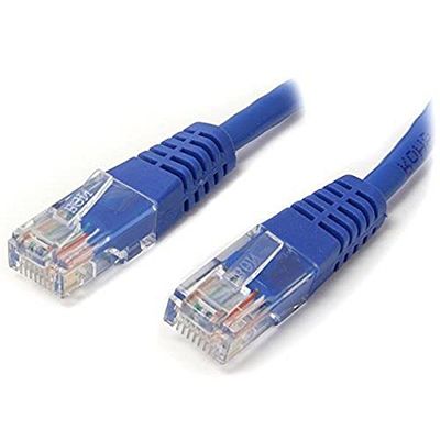 StarTech. COM 0,3 m Cat5e Noir moulé RJ45 UTP Cat 5e Patch Cable – 0,3 m Patch Cord SPIG9 3 ft Bleu