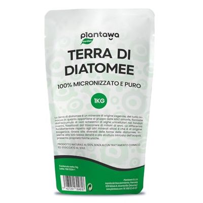 PLANTAWA Terra di Diatomee 1kg | Diatomee Polvere 100% Naturale di Alta Qualità | Perfetta per Molteplici Applicazioni in Casa e Giardino | Senza Trattamenti Chimici | Senza Additivi.
