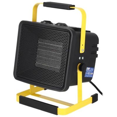 Elektrische verwarming PTC 2,0 kW, vierkant, met standaard DEDRA DED9930C3 keramisch verwarmingselement, voor goed geïsoleerde ruimtes, thermostaat, oververhittingsbeveiliging, drie bedrijfsmodi
