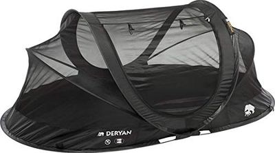 Deryan Tente Moustiquaire Pop-Up Intérieure pour Cocon Idéal pour Voyages 2 Personnes, Noir, 1 Pièce