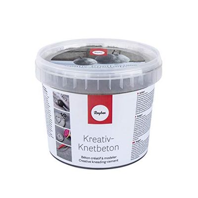 Rayher Cemento Creativo Calcestruzzo modellabile, secchiello da 1,5kg Colore Grigio chiaro, 34445000