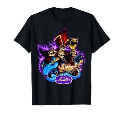 Disney Aladdin Jafar Genie Jasmine Art Maglietta