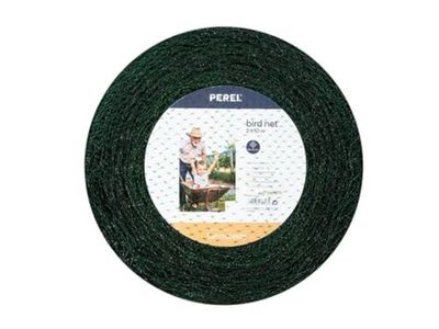 Perel Filet Anti-Oiseaux, Polyester, Maillage 2 cm², 2 x 10 m, Vert