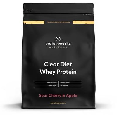 Protein Works - Clear Diet Whey Protein Isolate Powder, Refreshing High Protein Drink, 20 Shakes, Sour Cherry & Apple, 500g