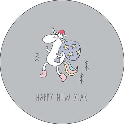 Bonateks, Round Digital Printed Mouse Pad, Non-Slip Base, for Office and Home, Diameter:22cm