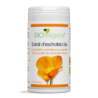 Phytosud Extrait d'Escholtzia Bio titré en californidine pour la qualité du sommeil - 60 gélules - Fabrication Française