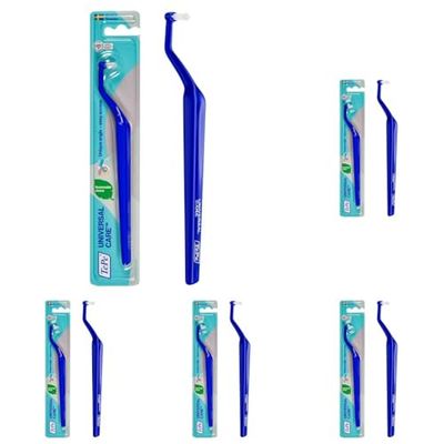 TePe Universal Care - Brosse à dents pré-coudée innovante, idéale pour le nettoyage des implants dentaires - 1 pièce (Lot de 5)