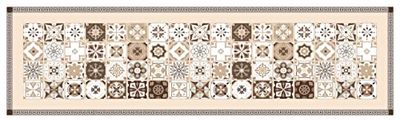 Doge Milano Chemin de cuisine, 100% Made in Italy, Tapis résistant aux taches avec impression numérique, Tapis antidérapant et lavable, Motif géométrique - Dwayne, cm 100x52