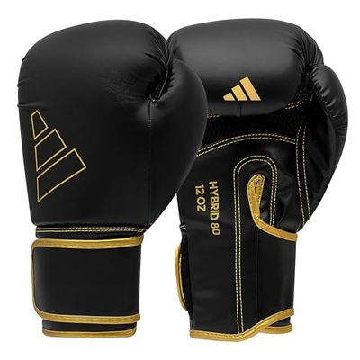adidas Unisex - Hybrid 80 bokshandschoenen voor volwassenen, zwart/goud, 300 ml EU