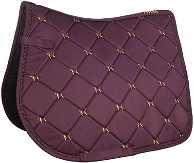HKM Beagle Tapis de selle complet Bordeaux Dressur