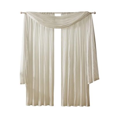 Elrene Home 026865868432 Moda cortina cortina Drape Rod Pocket painel, creme, 52" x 95"