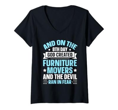 Womens Carrying Furniture Design For Furniture Mover V-Neck T-Shirt