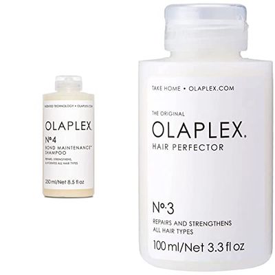 OLAPLEX No.4 Bond Maintenance Shampoo, 250ml (Pack of 1) & Hair Perfector No.3 Repairing Treatment, 100ml