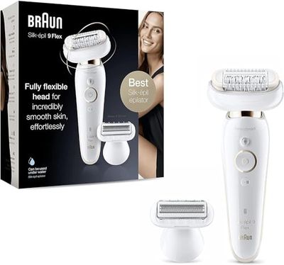 Braun Silk-épil 9 Flex Depilatore Donna, Epilatore Elettrico Donna, Testina Flessibile, Rasoio Donna, Epilazione Semplice,Wet & Dry,Testina radente, Idea Regalo, Festa della Donna,9-006 Flex