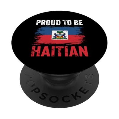 Orgulloso de ser el Día de la Bandera de Haití PopSockets PopGrip Adhesivo