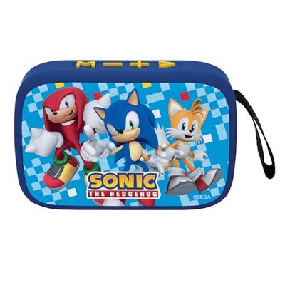 Lexibook, SEGA Sonic the Hedgehog, Altoparlante Bluetooth portatile, wireless, USB-C, scheda SD/TF, batteria ricaricabile, Blu, BT018SN