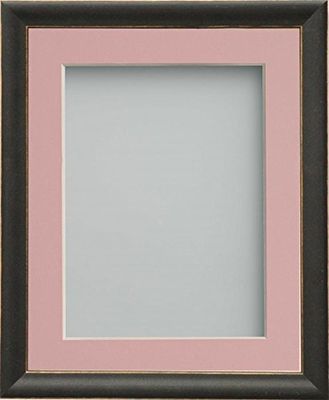 Frame Company Darcy Black Picture Photo Frames with Pink Mount, 12x12 for 10x10 *Choice of Colours* Fitted with Real Glass