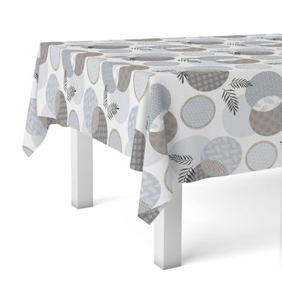 Martina Home Tablecloth Oilcloth Lens White 250 x 140 cm