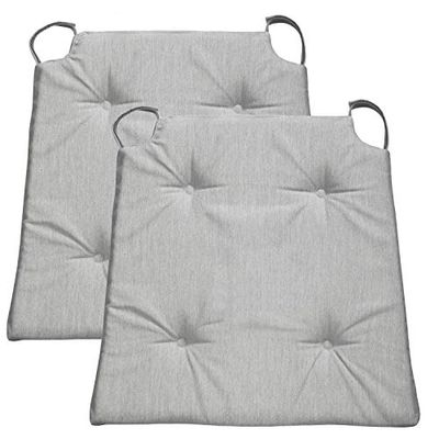 Traumnacht Rêve coussin de chaise de nuit de base Ensemble de 2, avec un coton de référence, 40 x 42 x 4 cm, gris clair
