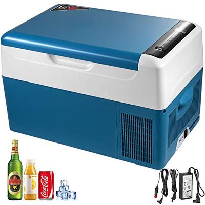 VEVOR 22L autokoelkast, compressorkoelbox, roestvrij staal, vakantie, isolatiebox, mini-koelkast, koelbox, auto en stopcontact