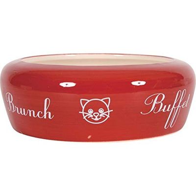 Zolux Ceramica Buffet Rossa-Ciotole e abbeveratoi Cane, Multicolore, Unica