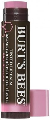 Burt's Bees Tinted Lip Balm Pink Blossom, Moisturising Lip Tint With Shea Butter, 100% Natural Origin, 4.25g (Packaging May Vary)