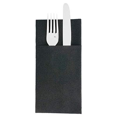 García de Pou guardanapos canguru, papel Dry Tissue, preto Airlaid, 30 x 30 x 30 cm, 30