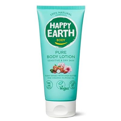 Happy Earth Loción Corporal - Para Hombres y Mujeres - Loción Corporal - 100% Ingredientes Naturales & Veganos - Para Piel Seca y Sensible - 200 ML