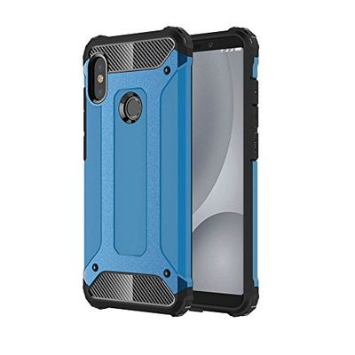 LAGUI Hoes Geschikt voor Xiaomi Redmi Note 5 Pro, stijlvolle trend telefoonhoes, rugged TPU/PC Dual Layer Hybrid Outdoor telefoonhoes, anti-kras, schokbestendige shell. Blauw