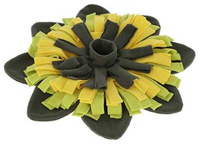 Kerbl 80747 snuffeltapijt Sunflower geel/groen, diameter 40 cm, 0,118 kg