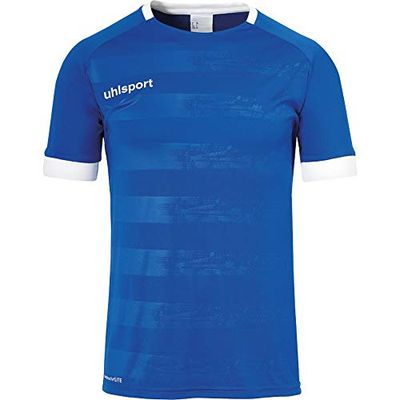 uhlsport Division II Shirt Shortsleeved, Uomo, Azzurro/Bianco, 140