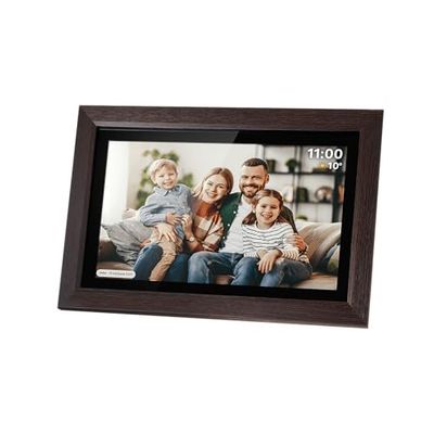 Kruger&Matz FRAMEO Cadre Photo Numérique 1280 x 1080 Pixels 15" Wi-FI MicroSD Clip Vidéo Lecture Minuterie Météo Cadre en Bois KM1102-15