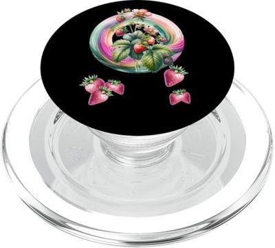 Fresas fresa jardín adolescente arco iris niñas niños PopSockets PopGrip para MagSafe