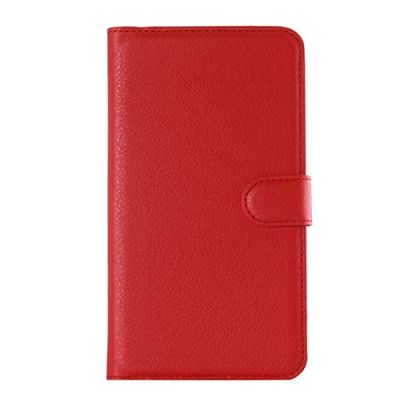 Carcasa de telefono Litchi Texture Horizontal Flip Funda de Cuero for Galaxy J7 / J7 Neo, con Soporte y Ranuras for Tarjetas y Billetera (Negro) (Color : Rojo)